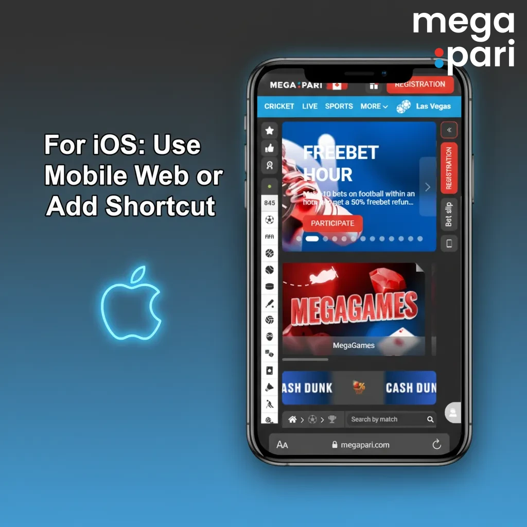 iPhone screens show Safari, Share > Add to Home Screen, and a web app icon for app‑like casino and sports access.