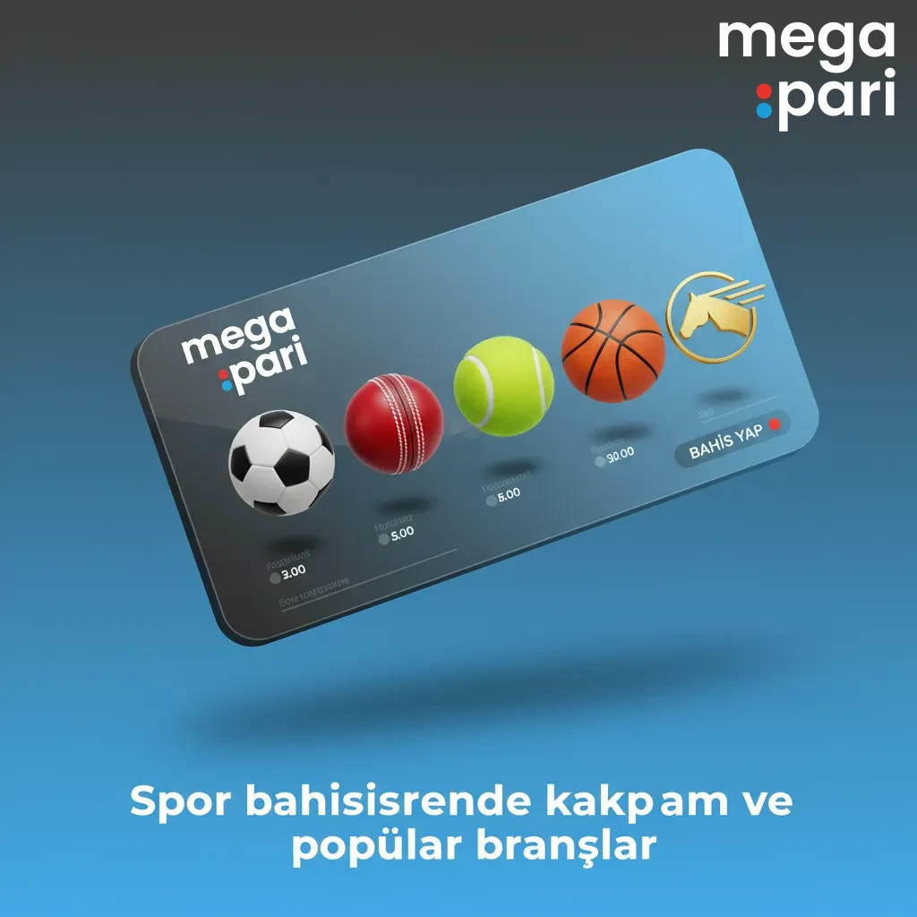 Spor bahislerinde popüler branşlar görseli: futbol, basketbol, tenis, voleybol, e-spor, MMA, motor sporları, kriket