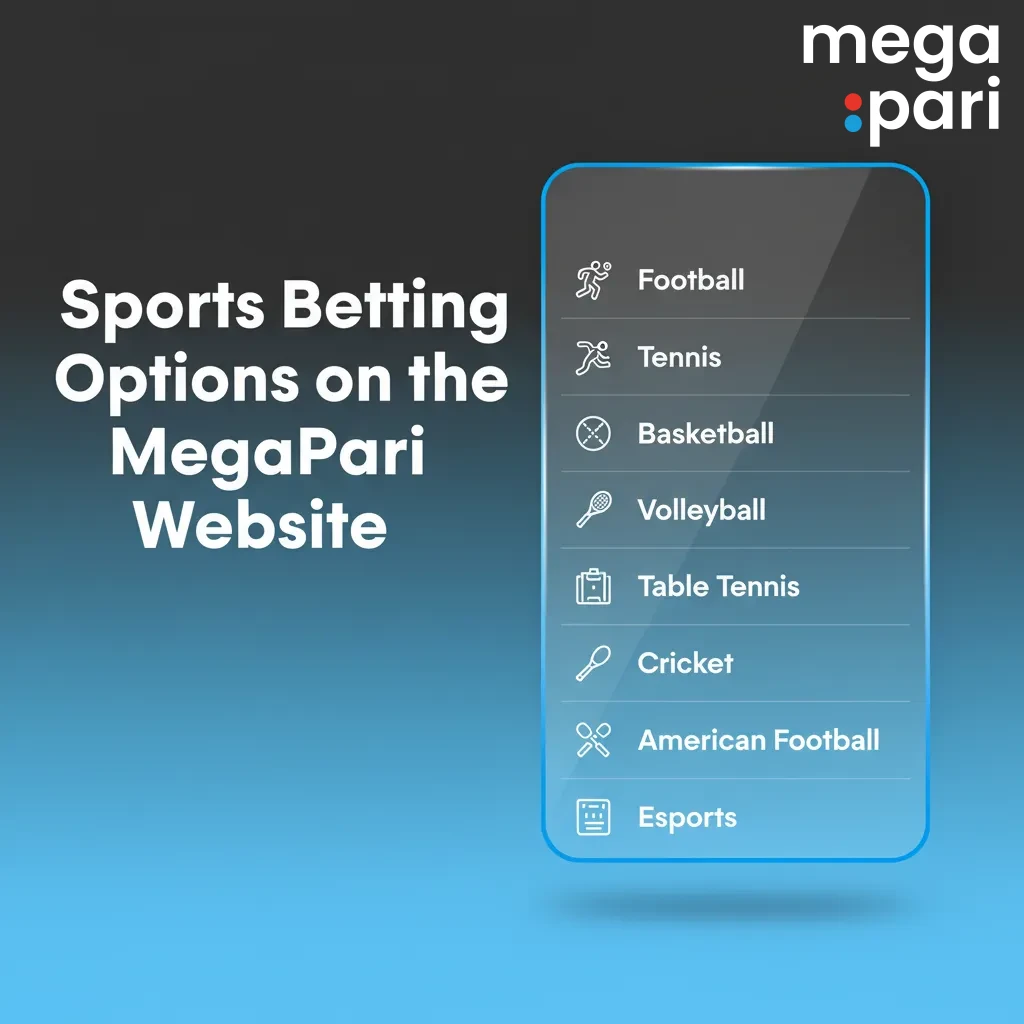 MegaPari sports betting page with pre-match and live markets for football, basketball, tennis, volleyball, and handball.