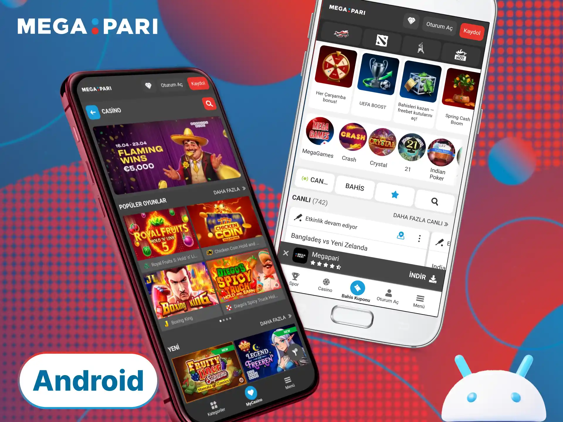 Android cihazınızla MegaPari üzerinden güvenli ödeme işlemlerini anında gerçekleştirin.
