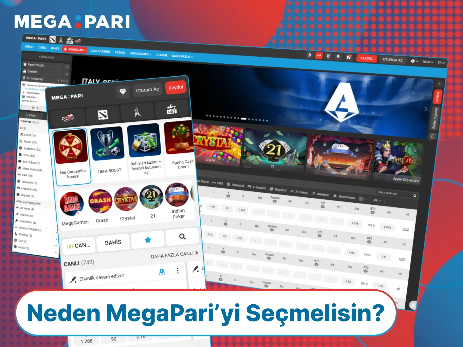 MegaPari sitesinin avantajlarını keşfederek en iyi bahis deneyimini hemen yaşayın.