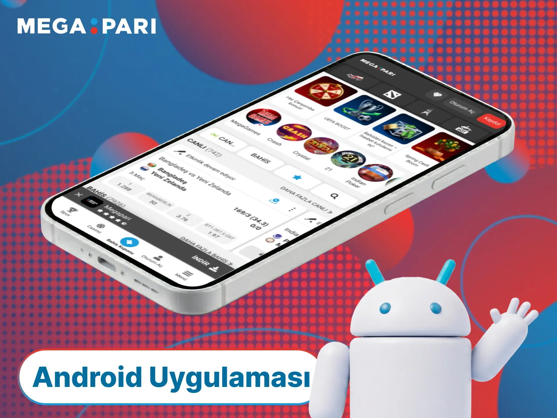 Android cihazınızda kusursuz bir bahis deneyimi yaşamak için MegaPari App APK dosyasını güvenle kurun.