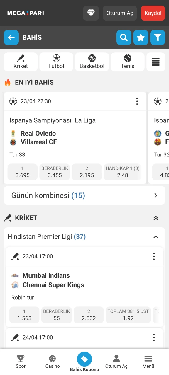 MegaPari uygulamasını indirerek spor bahislerinde en yüksek oranları değerlendirmeye başlayın.