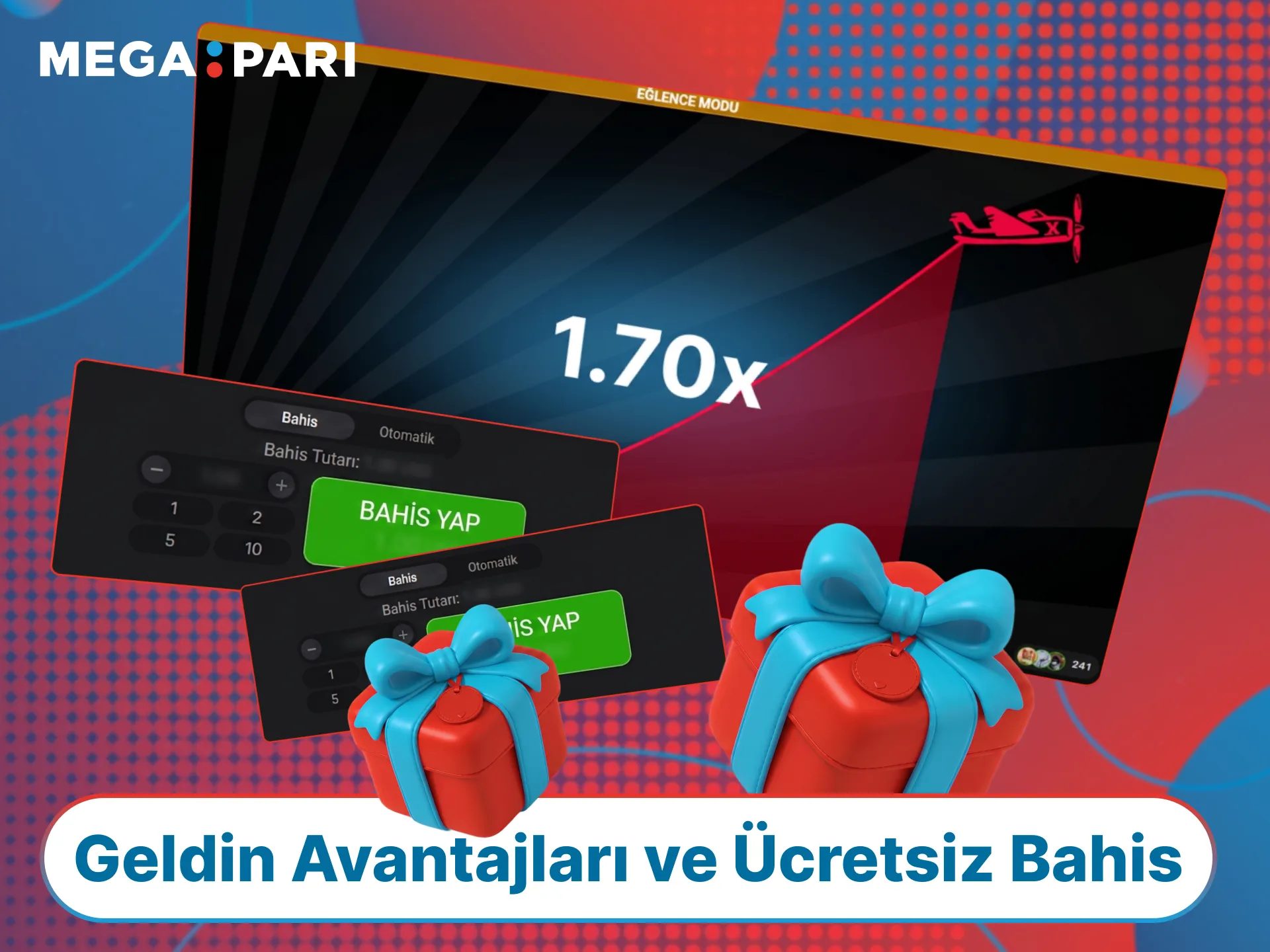 Aviator için özel hoş geldin bonusunu alarak MegaPari üzerinde oynamaya başlayın.