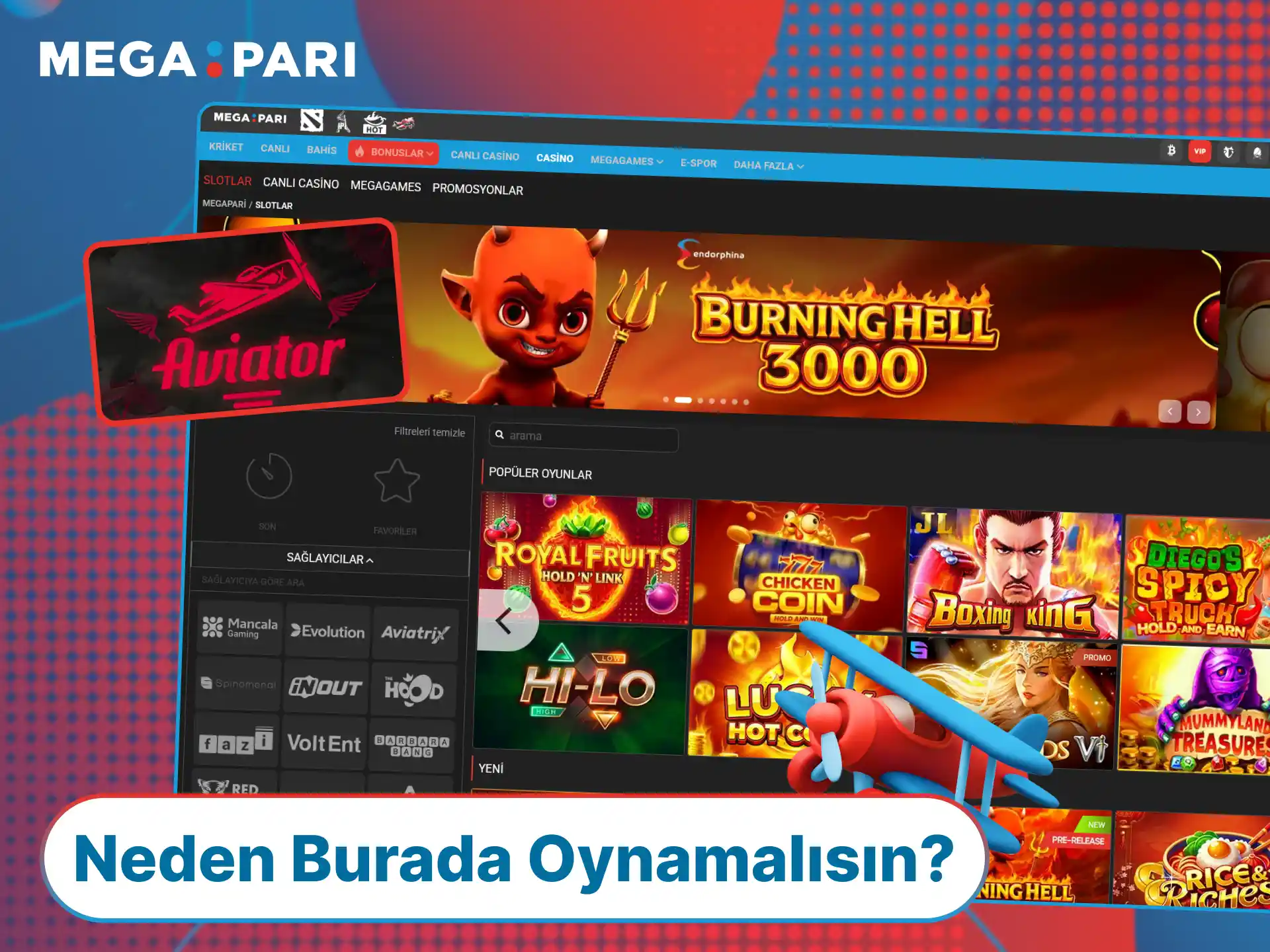Neden MegaPari Official sitesinde Aviator oynamanız gerektiğini hemen keşfedin.