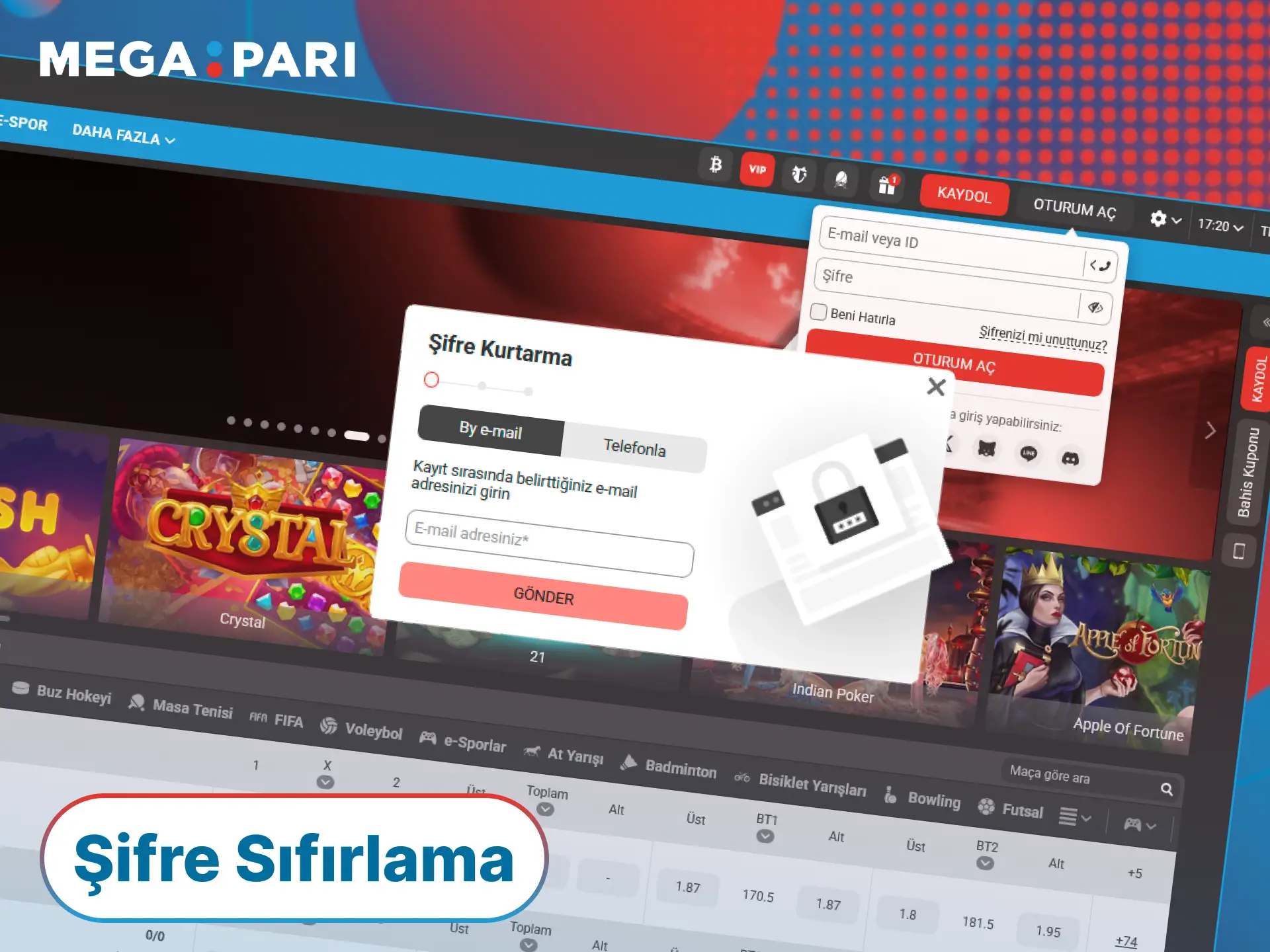 MegaPari Kayıt Giriş ve Doğrulama Rehberi yardımıyla yeni bir şifre belirleyerek güvenle giriş yapın.