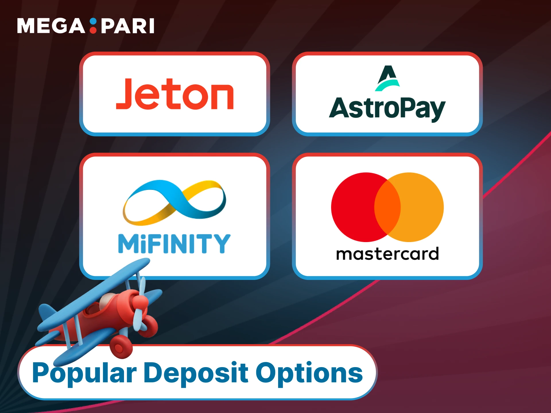 Top up your MegaPari Aviator balance using popular local payment systems.