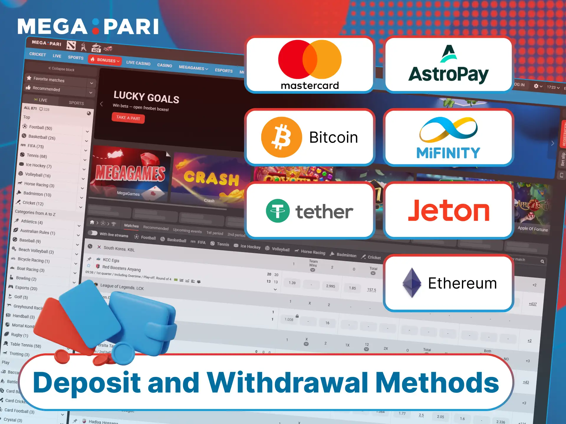 Use secure deposit and withdrawal methods at MegaPari in Turkey.