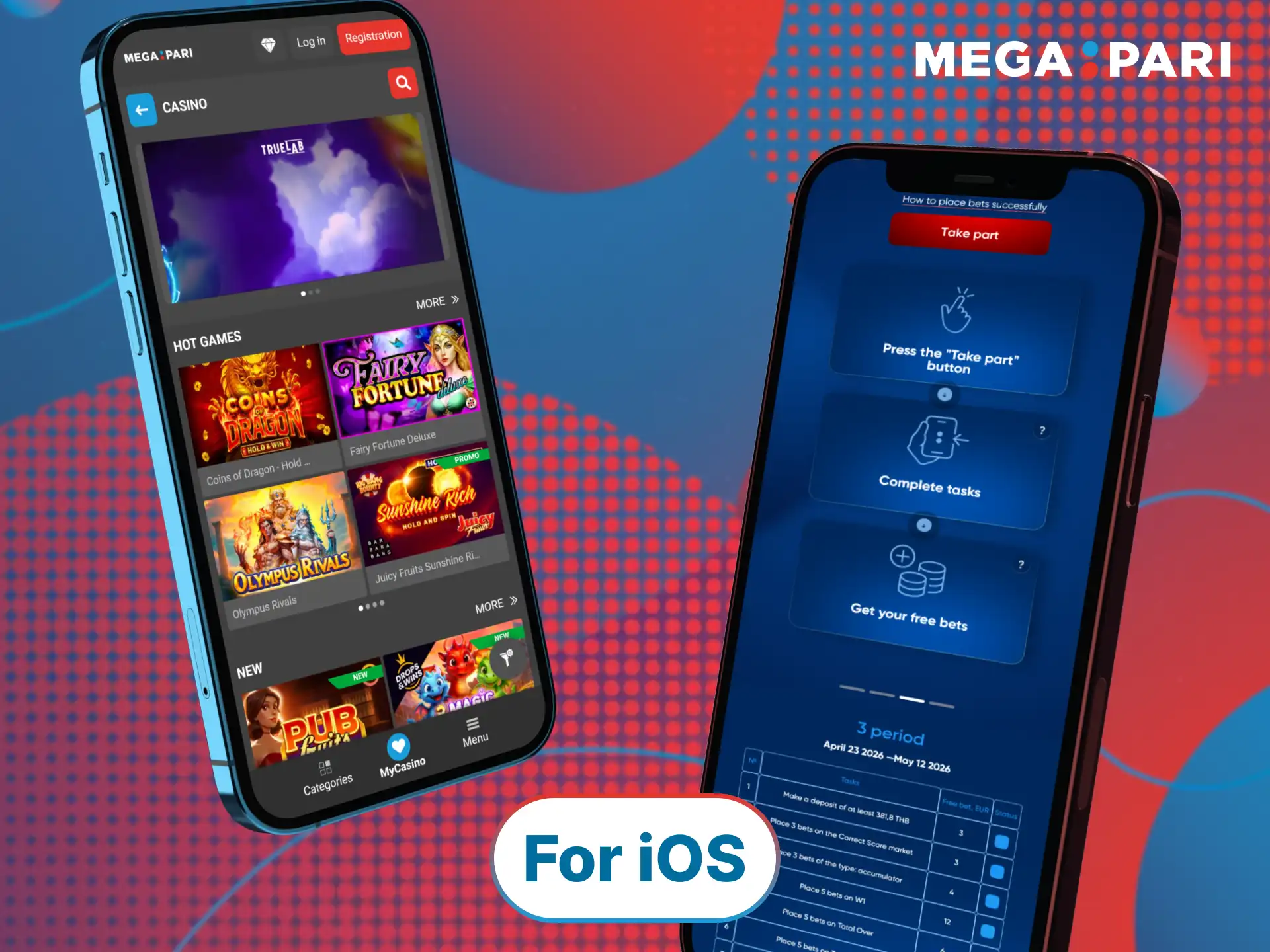 Add a shortcut or use the mobile web to access MegaPari on iOS.