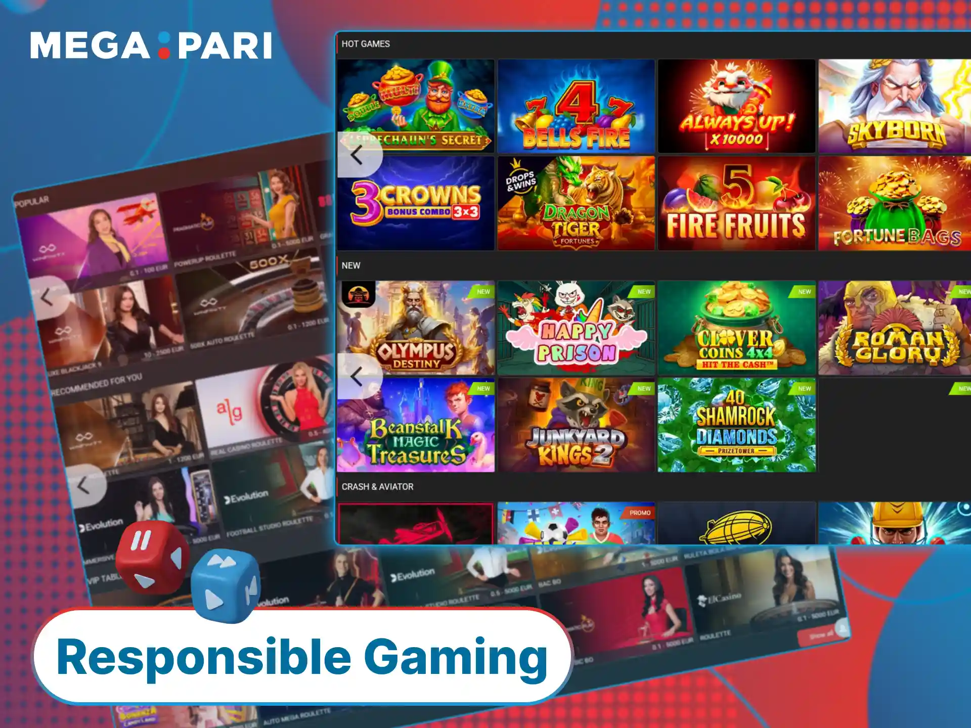 Practice responsible gaming while enjoying your favorite MegaPari matches.