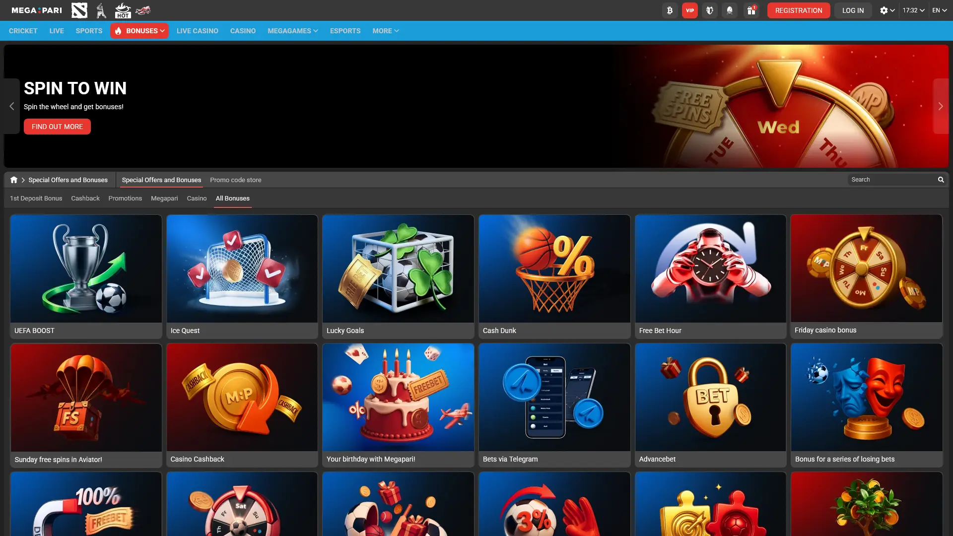 Claim attractive bonuses at MegaPari Turkey and boost your winnings.