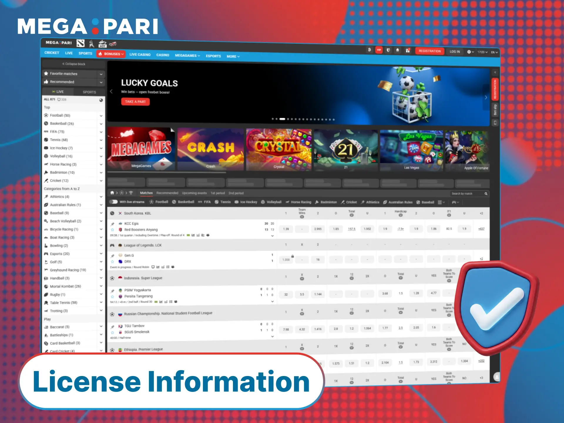 Verify the safety and legal status of MegaPari Turkey to bet on sports with confidence.