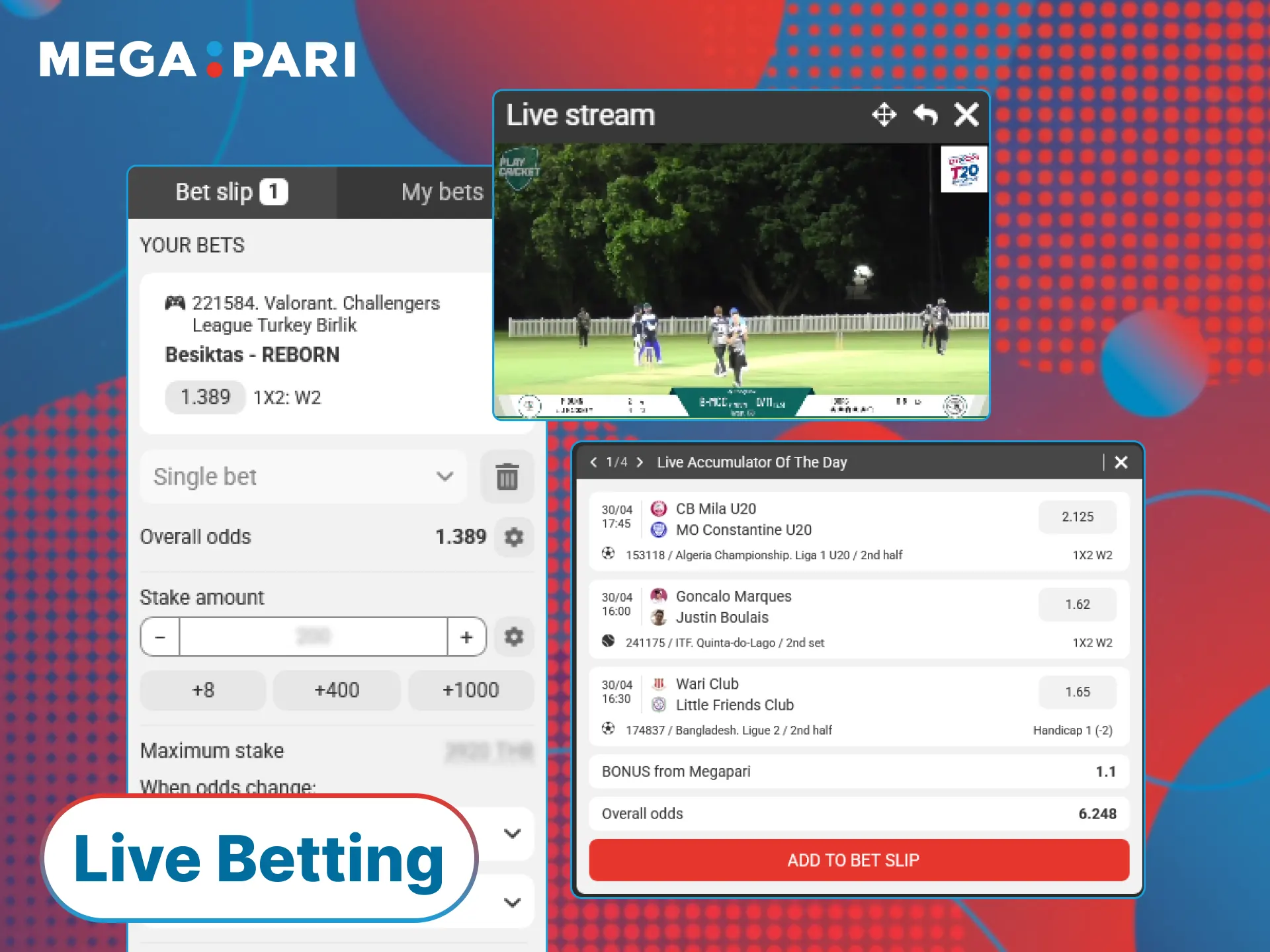 Feel the excitement of live sports betting with real-time odds at MegaPari Turkey.