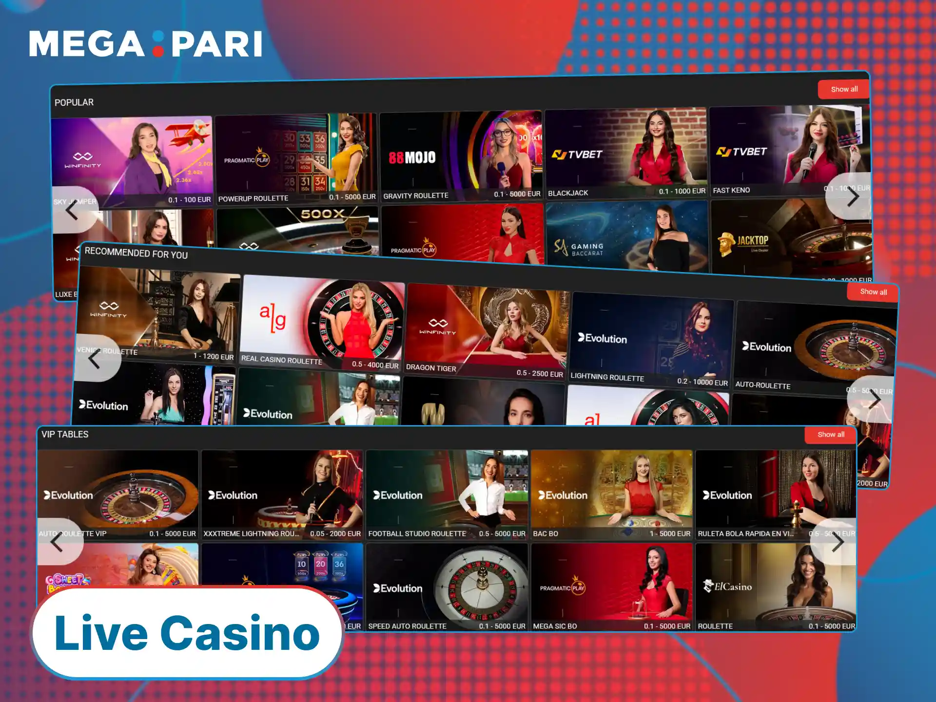 Enjoy a live casino experience at the MegaPari official website in Turkey to win big.