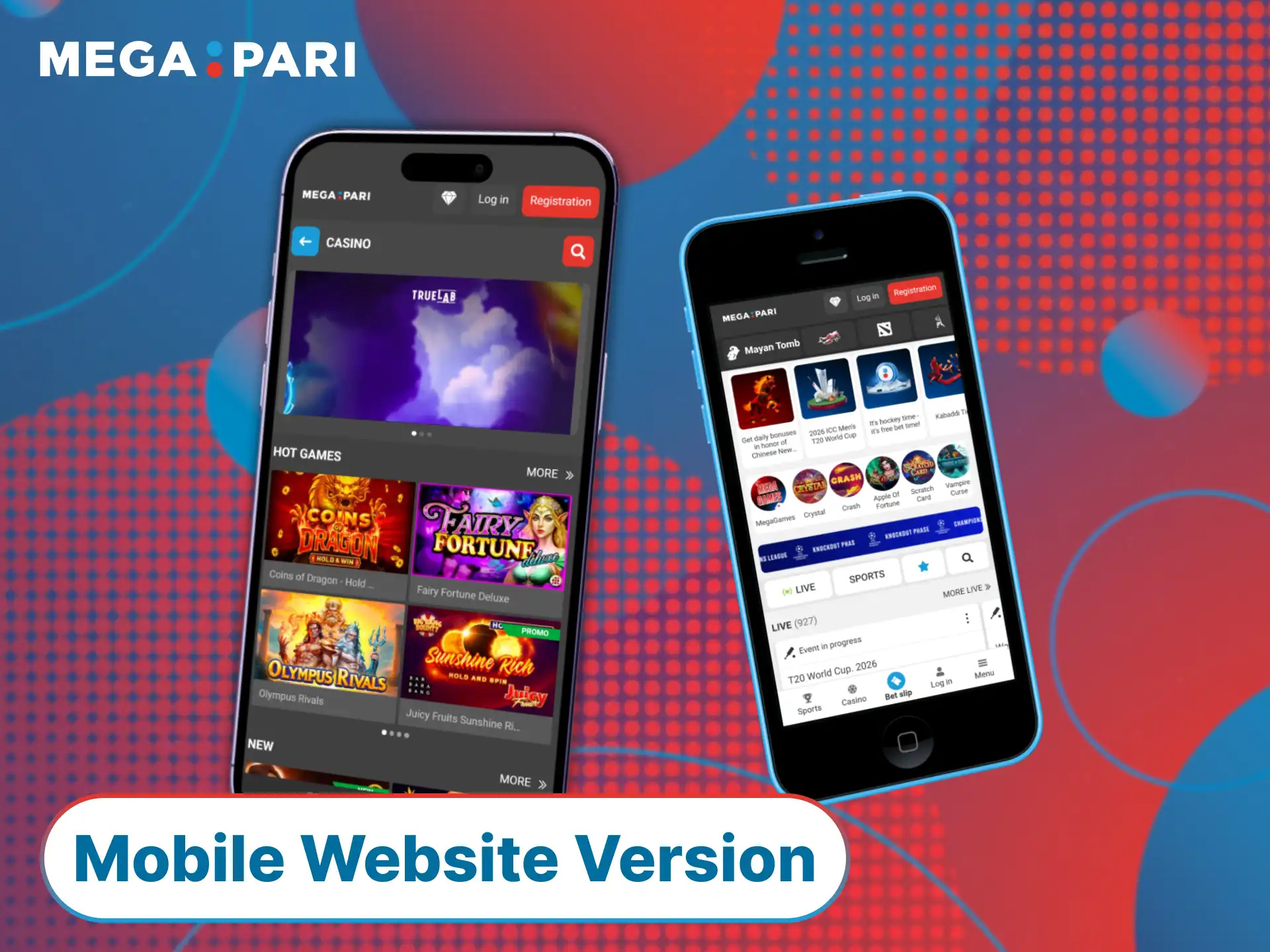 Use the optimized mobile version of MegaPari Turkey to bet on sports from any browser.