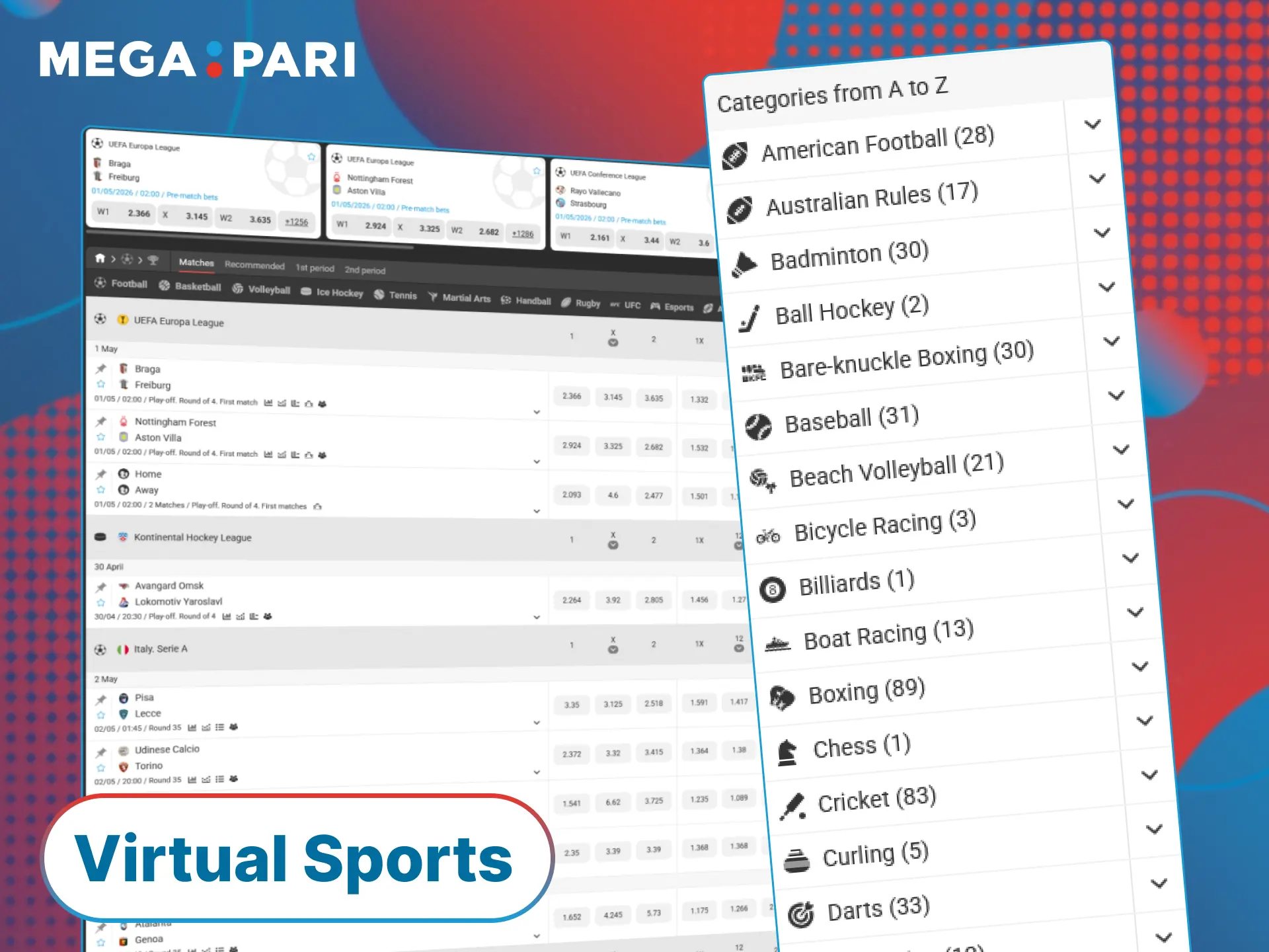 Try virtual sports betting at MegaPari Turkey for instant thrills and fast outcomes.