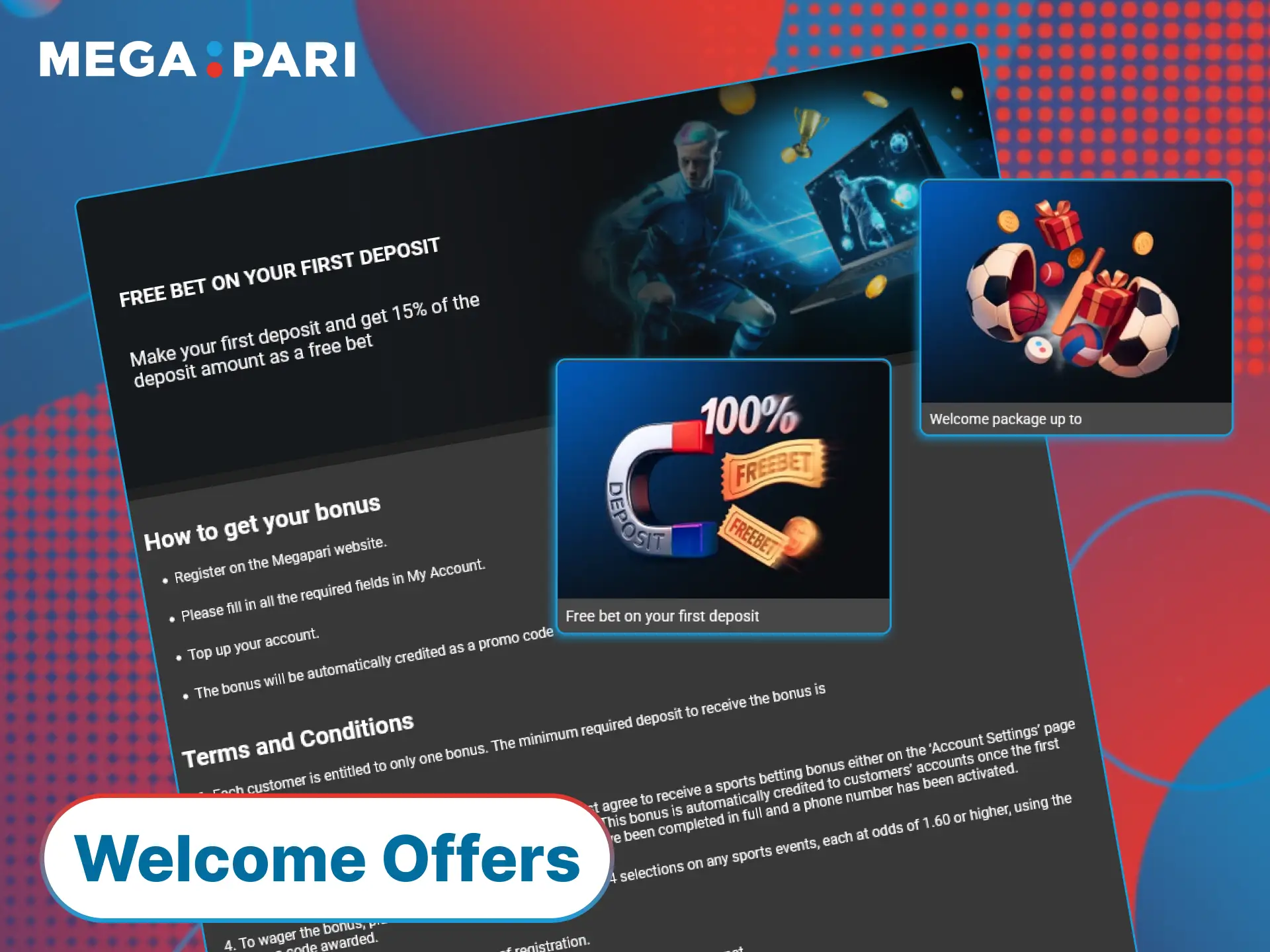 Claim your welcome bonus after making a deposit at MegaPari.